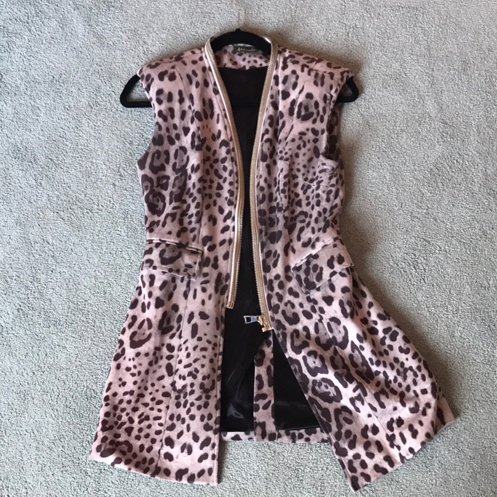Soft to the touch, purple leopard vest